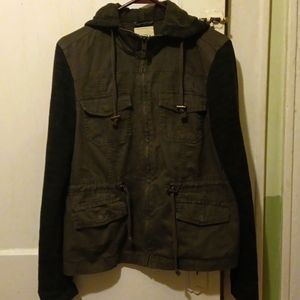 Mudd Jacket Women Army Green Lg EUC